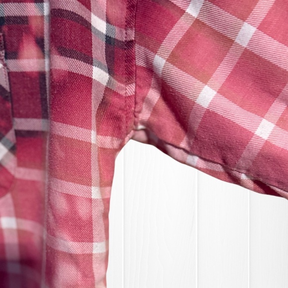 Brandy Melville Upcycled Hand Distressed Long Sleeve Flannel Shirt - Picture 8 of 11